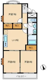 セゾンド・ベル【1階】の間取り