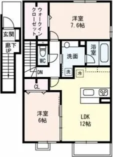 ヴィステリア・スクエア【2階】の間取り