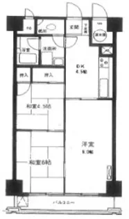 ライオンズマンション初台【8階】の間取り