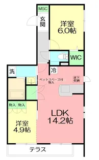 パインヒルズイースト【1階】の間取り