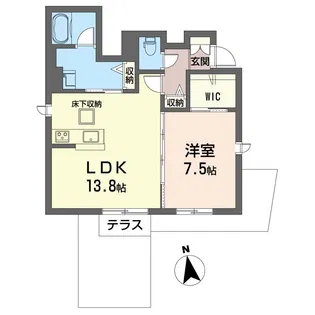 YMRレジデンス【1階】の間取り