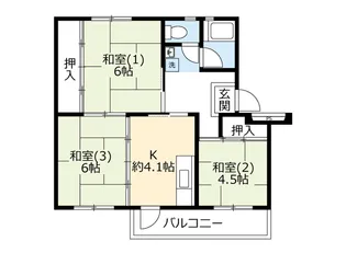 UR下大槻【1階】の間取り