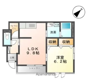 コーポ 吉塚【1階】の間取り
