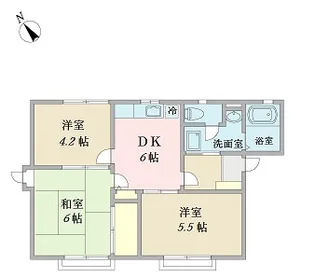 サンライズ戸塚【1階】の間取り