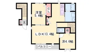 シャーメゾンアメニティ【2階】の間取り