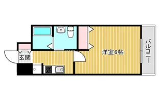 エステムプラザ難波WESTIIプレディア【4階】の間取り