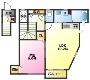 プティシャルマン子母口【2階】の間取り