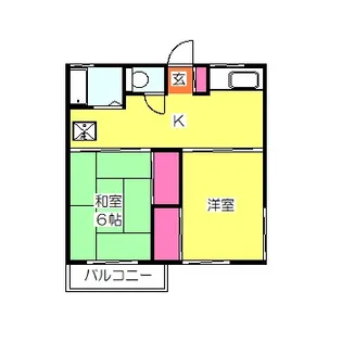 コーポ原【2階】の間取り