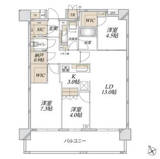 アトラス文京安藤坂【5階】の間取り
