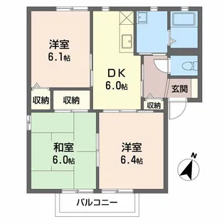 シャトリエ 壱番館【1階】の間取り