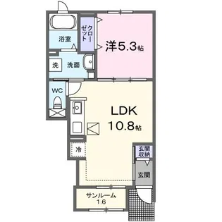グレイスヴィラ1番館 B【1階】の間取り
