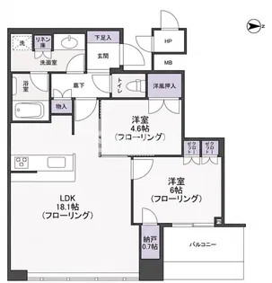 シティタワー大阪天満【37階】の間取り