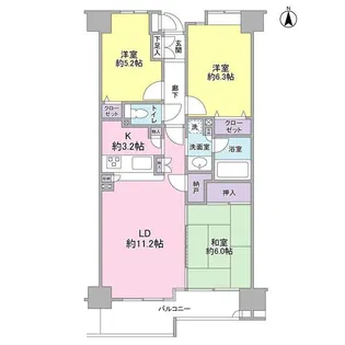 東急ドエルアルス南砂サルーテ【4階】の間取り