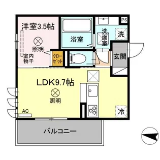 コンフォール古閑上【1階】の間取り