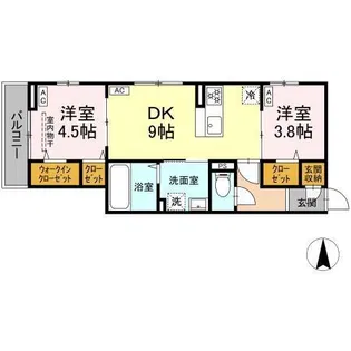 セレスティア南花畑VI【2階】の間取り