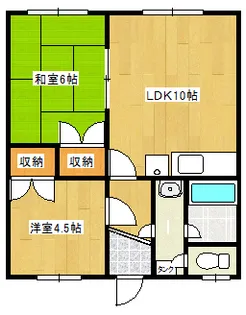升巳ハイツA【2階】の間取り