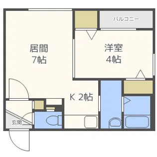 ラフィーネN26ウエスト【2階】の間取り
