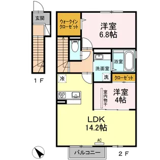 エクレール瑞穂【2階】の間取り