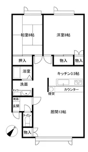 ウエストビレッジ【2階】の間取り