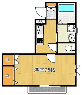プランドール新城【2階】の間取り