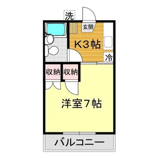 徳本第一アパート【2階】の間取り