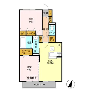 カルモポンテ【1階】の間取り