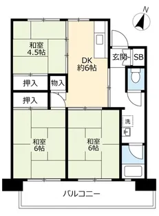 UR木場【4階】の間取り