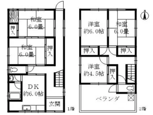 奈良県奈良市高畑町【一戸建】の間取り