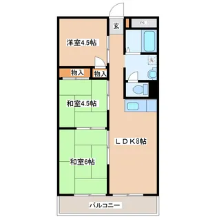 銀杏町庄司マンション【4階】の間取り