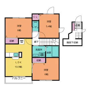 メゾンアンジュD【2階】の間取り