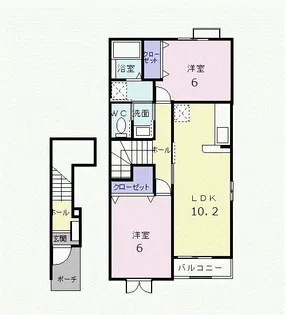 広島県安芸高田市吉田町吉田【アパート】の間取り