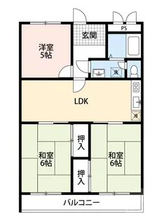グリーンヒル千里【3階】の間取り