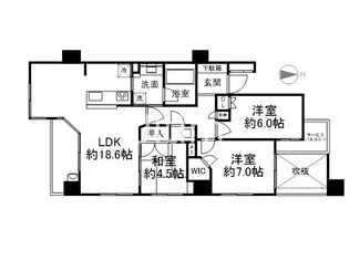 ライオンズ御所南ロイヤルグレイド【4階】の間取り