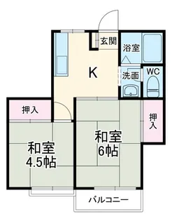 パルハウス東新井【1階】の間取り