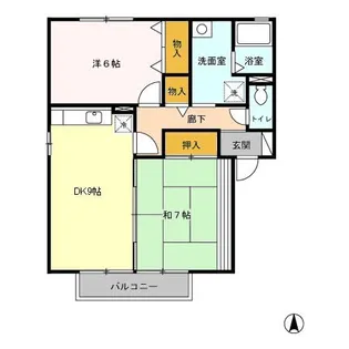 フローラK A棟【1階】の間取り