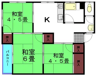 財津レジデンス【5階】の間取り