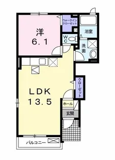 ガーデンヒルズA【1階】の間取り