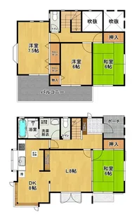 福島県郡山市久留米5【一戸建】の間取り