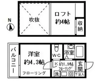ジョンシェ高円寺【1階】の間取り