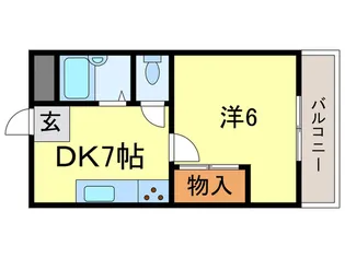 ロ-ズコ-ト松山【3階】の間取り