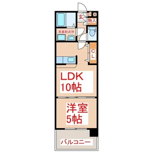 Ahkuty東谷山 II【5階】の間取り