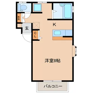 湘南ハイツD棟【1階】の間取り