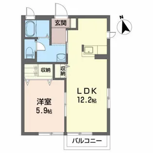 ノワ・ルーナ【1階】の間取り