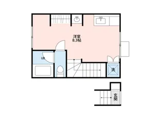 ポルトボヌール府中弐番館【2階】の間取り