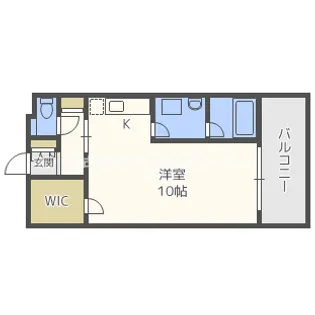 レジュールアッシュ福島【4階】の間取り