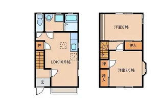 静岡県浜松市中央区東伊場1【一戸建】の間取り