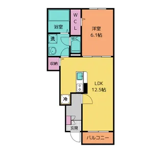リシェル スクエアI【1階】の間取り
