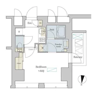 Brillia ist 渋谷本町 ブリリアイスト渋谷本町【6階】の間取り