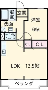 フジカハイツ【3階】の間取り