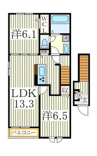 ソラリスN【2階】の間取り